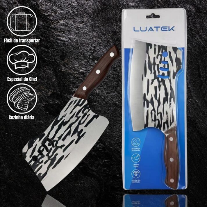 Faca Cutelo 29,5cm Forjado Artesanal Rustico Camping Chefe de Cozinha AF55