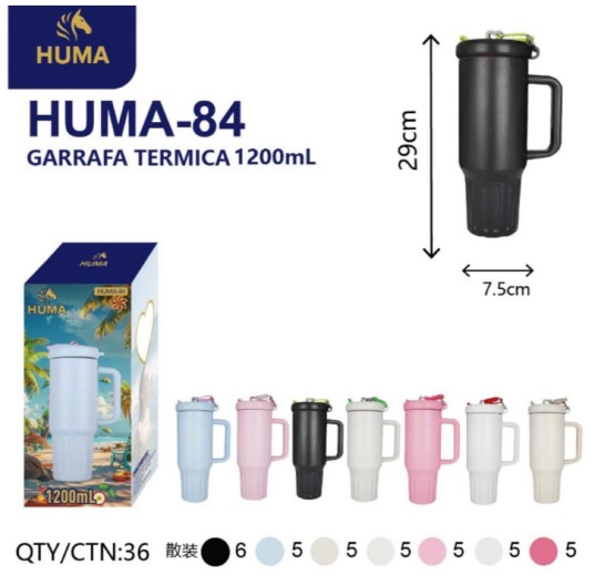 Garrafa Térmica 1200ml com Alça Fixa Huma-84