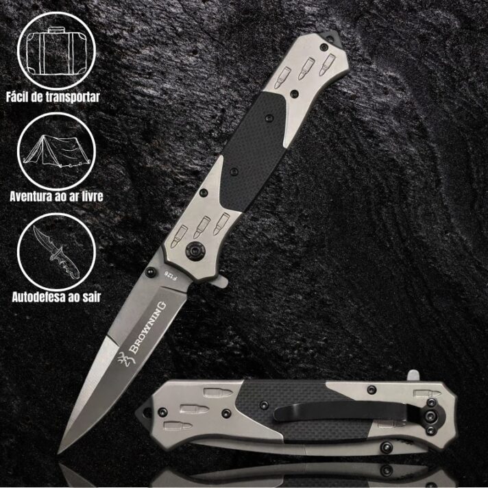 Canivete Tático Militar 23,5cm Semiautomático Estilo Browning F126