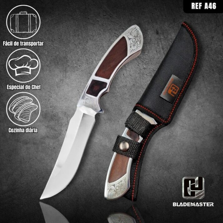 Faca Pequena Madeira Tática Aço Inox Super Afiada SLK-A46