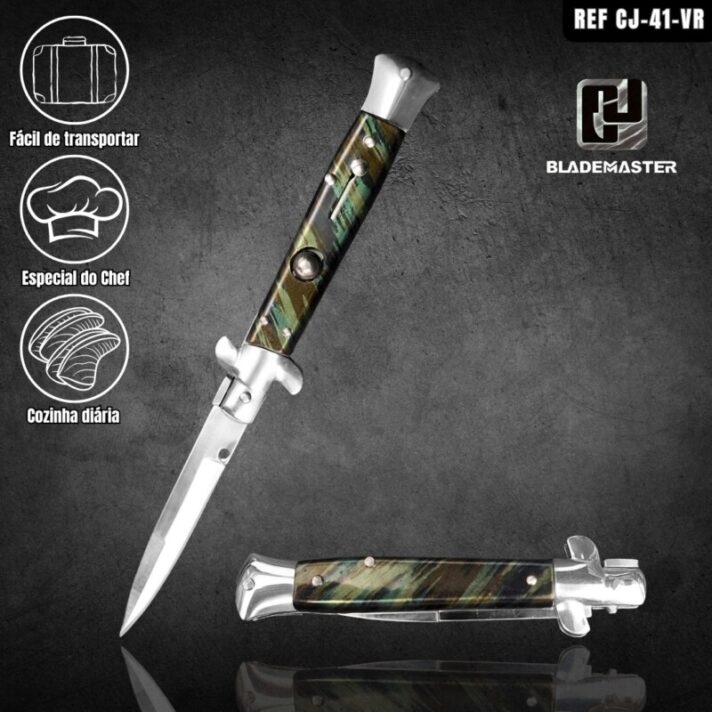 Canivete Automático Stiletto Italiano Mafia Saque Rapido CJ-41-VR