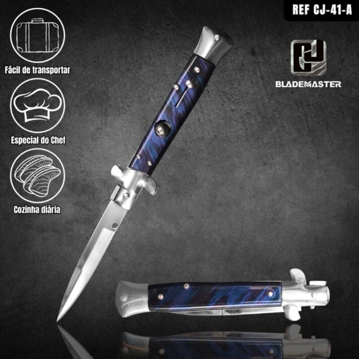 Canivete Automático Stiletto Italiano Mafia Saque Rapido CJ-41-A