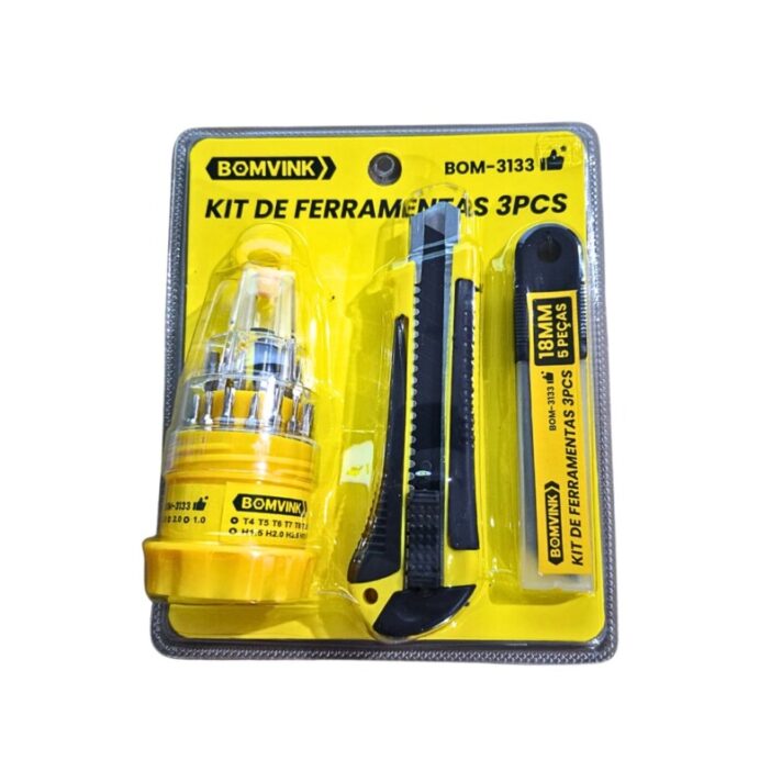 KIT DE FERRAMENTAS 3 PCS BOMVINK BOM-3133