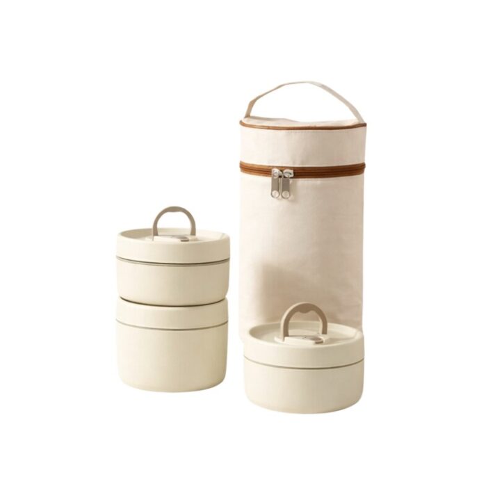 KIT 3 MARMITAS + BOLSA TÉRMICA E TALHER DE ALUMÍNIO LUNCH BOX BAG DS15513