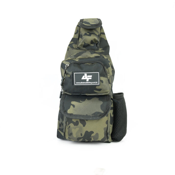 Bolsa Pochete 39x21,5x9cm Multiuso Esportiva Camping e Pesca em Nylon Estampa Militar LYB-019